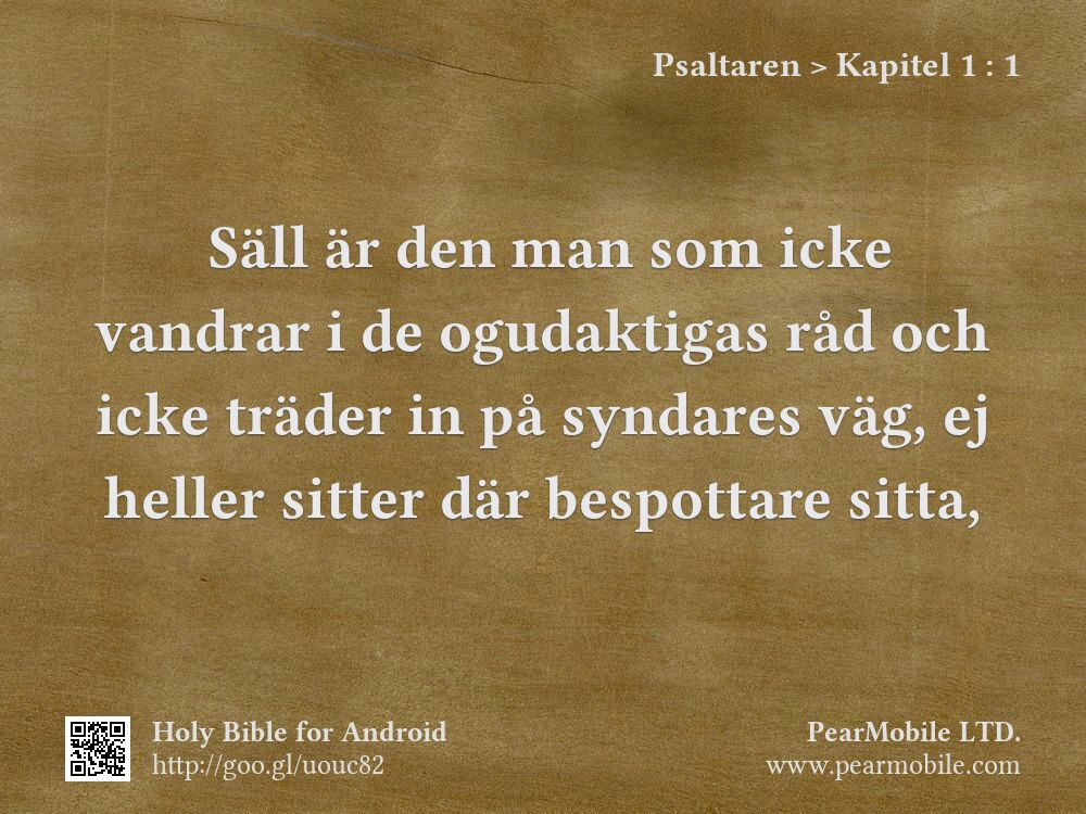 Psaltaren, Kapitel 1:1